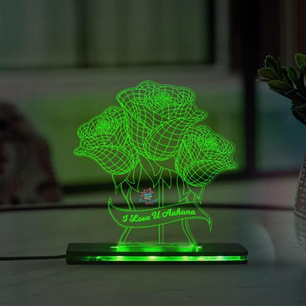 3D ACRYLIC ROSE LED TABLE LOVE LAMP