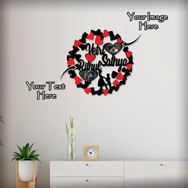 Customizable Wooden  Frame Hearts