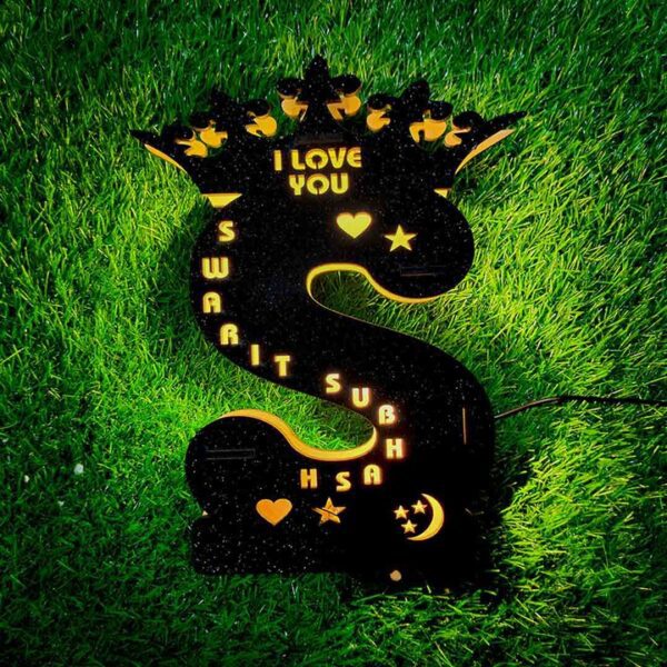 Light Frame Alphabet S I love you