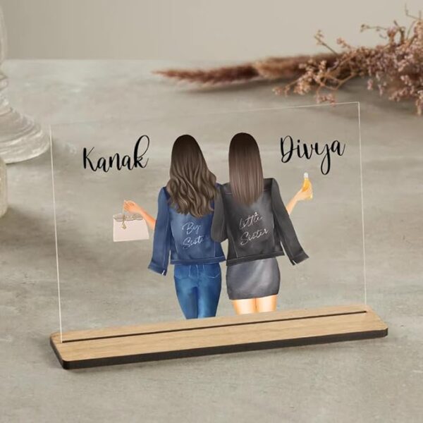 WEHATKE Customized Acrylic Plaque For Bestie | Gift For Best Friend | Gift For Besties | Name Gift For Best Friend